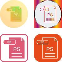 PS Icon Design vector