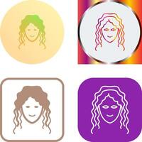 Hair Curly Icon Design vector