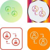 Connected Profiles Icon Design vector