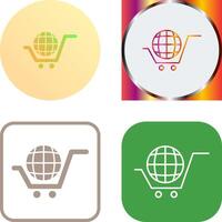 Global Shopping Icon Design vector