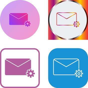 Message Settings Icon Design vector