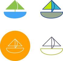 Small Yacht Icon Design vector