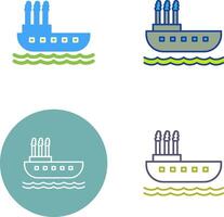 diseño de icono de barco de vapor vector