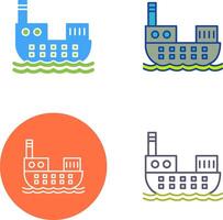 Cargo Ship Icon Design vector