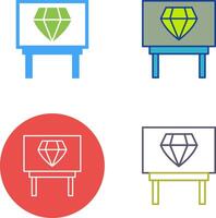 Diamond Exhibit Icon Design vector