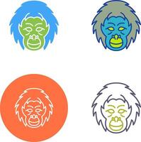 Orangutan Icon Design vector