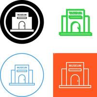 Museum Building Icon Design vector