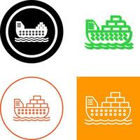 Cargo Ship Icon Design vector