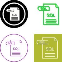 SQL Icon Design vector