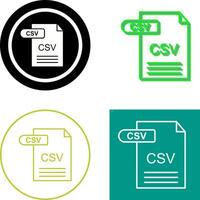 CSV Icon Design vector