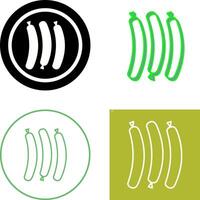 Hot Sausage Icon Design vector