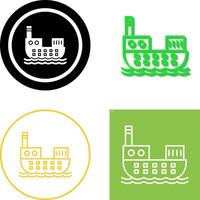 Cargo Ship Icon Design vector