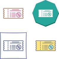 Voucher Icon Design vector