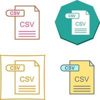 CSV Icon Design vector