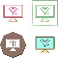 Disconnected Network Icon Design vector