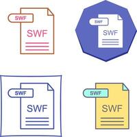 SWF Icon Design vector