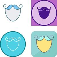 Beard and Moustache Icon Design vector