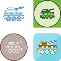 infantería tanque icono diseño vector