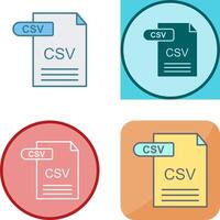 CSV Icon Design vector