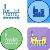 Cargo Ship Icon Design vector