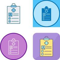 Medical Record Icon Design vector