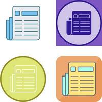 News Paper Icon Design vector