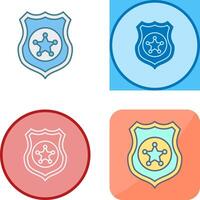 Police shield Icon Design vector