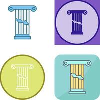 Broken Pillar Icon Design vector