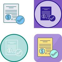 Paid Icon Design vector