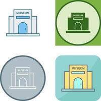 Museum Building Icon Design vector