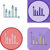 Candidate Graph Icon Design vector