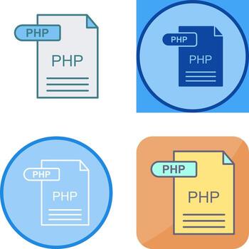PHP Icon Design vector