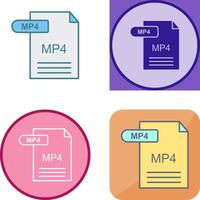 MP4 Icon Design vector