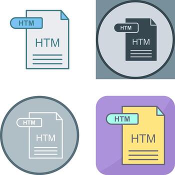 HTM Icon Design vector