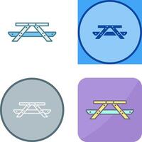 Picnic of Table Icon Design vector