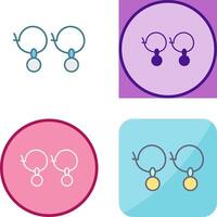 Earrings Icon Design vector