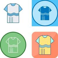 T Shirt with lines Icon Design vector