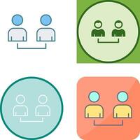 Connected Users Icon Design vector