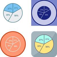 Pie Chart Icon Design vector