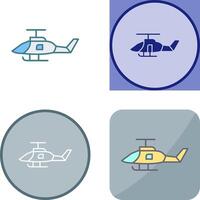 Military Helicopter Icon Design vector