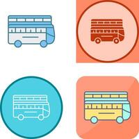 diseño de icono de autobús doble vector