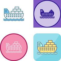 Cargo Ship Icon Design vector