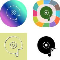 música discos compactos icono diseño vector