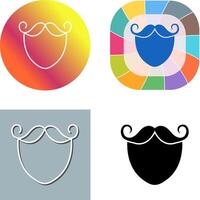 Beard and Moustache Icon Design vector