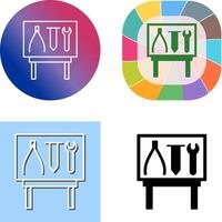 Tools Exhibit Icon Design vector
