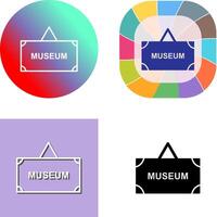 Museum Tag Icon Design vector