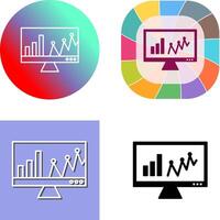 Online Stats Icon Design vector