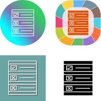Ballot Paper Icon Design vector