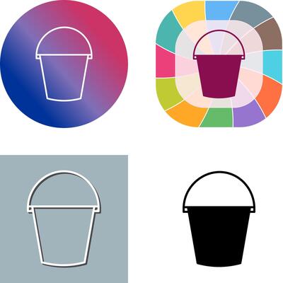 Water Bucket Icon Design