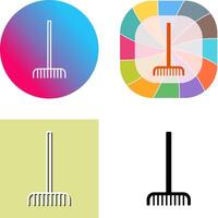 Fork picking Leaves Icon Design vector